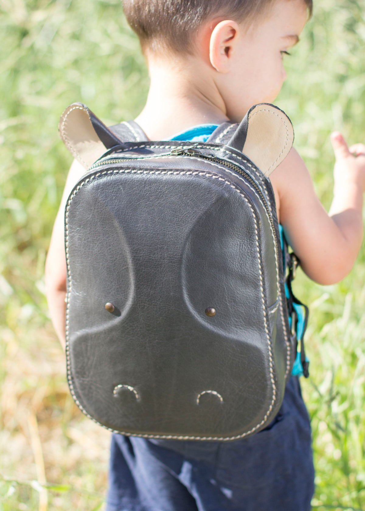 The Kids Hippo Leather Backpack