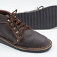 Ranger boot dark brown leather with durable black ridged sole showing deep tread pattern